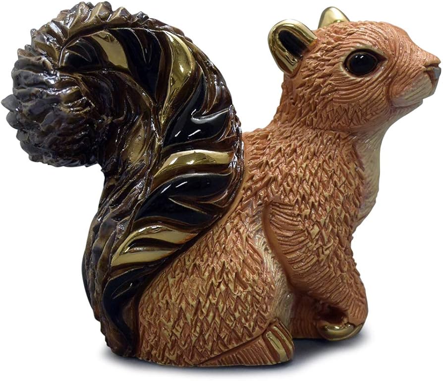 Amazon.co.jp: リンコナダ リス F224 動物 陶器 置物 栗鼠 りす リス